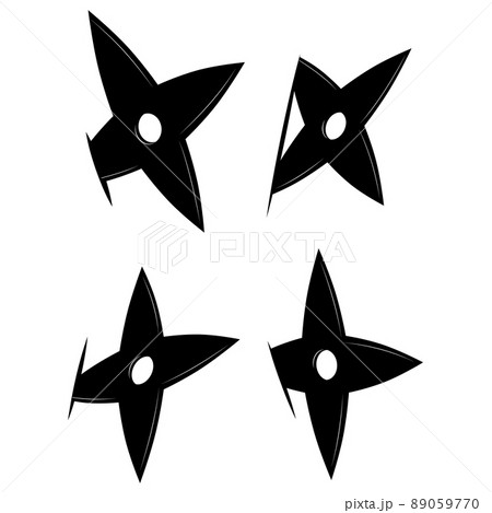 刺さった手裏剣 のイラスト素材 刺さった手裏剣 のイラスト素材