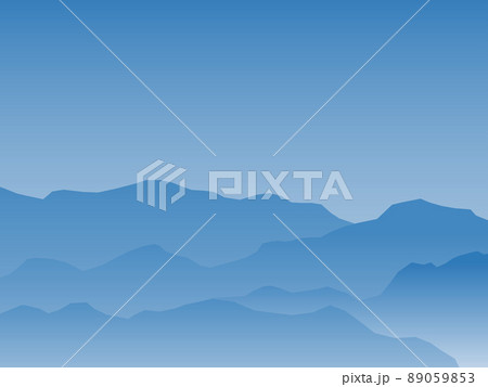 Gradient blue mountain and blue sky illustration Gradient blue mountain and blue sky illustration 89059853