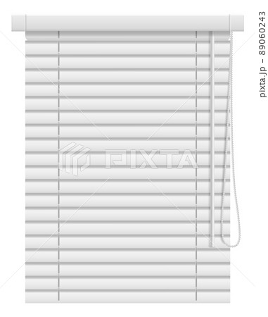 Venetian sun shades. White window covering mockup Venetian sun shades. White window covering mockup 89060243