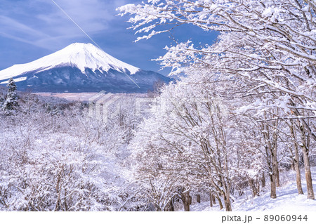 《山梨県》冬の富士山・積雪の二十曲峠 《山梨県》冬の富士山・積雪の二十曲峠 89060944