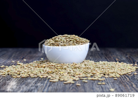 dried lentils on the table before cooking dried lentils on the table before cooking 89061719