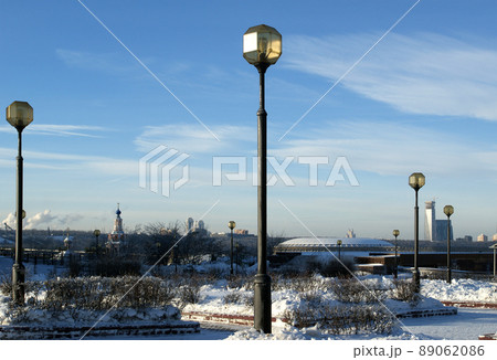 General view of the city of Moscow from a viewing platform near the building of Presidium of Russian Academy of Sciences General view of the city of Moscow from a viewing platform near the building of Presidium of Russian Academy of Sciences 89062086