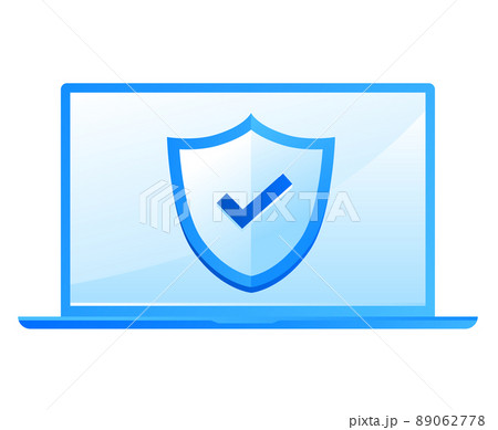 パソコンのセキュリティーのイラスト素材 パソコンのセキュリティーのイラスト素材 89062778