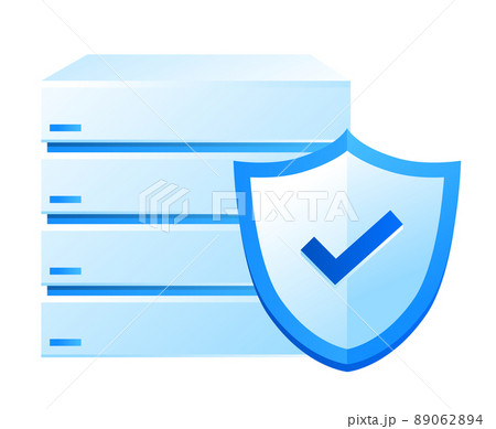 サーバーのセキュリティーのイラスト素材 サーバーのセキュリティーのイラスト素材 89062894