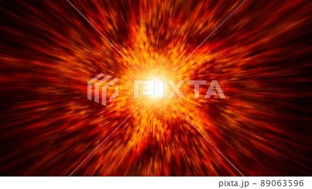 Red Fire Energy Burst Effect Background Red Fire Energy Burst Effect Background 89063596