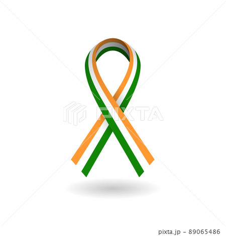 National tricolor ribbon of India 89065486