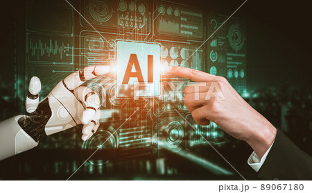 Future artificial intelligence and machine learning for AI droid robot or cyborg Future artificial intelligence and machine learning for AI droid robot or cyborg 89067180