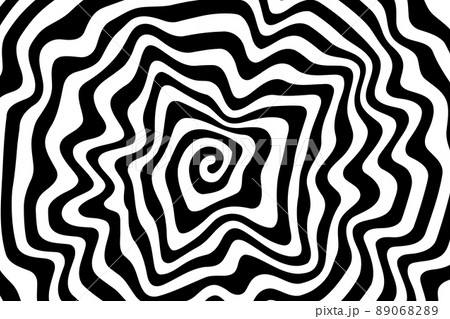 Swirl hypnotic black and white spiral. Monochrome abstract background. Vector flat geometric illustration.Template design for banner, website, template, leaflet, brochure, poster 89068289