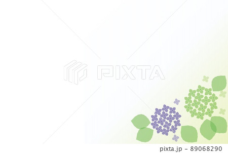 紫陽花　ストライプ　フレーム　ホワイトスペース 89068290