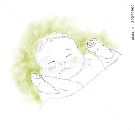 スヤスヤと気持ちよさそうに眠る赤ちゃんのイラスト素材 スヤスヤと気持ちよさそうに眠る赤ちゃんのイラスト素材