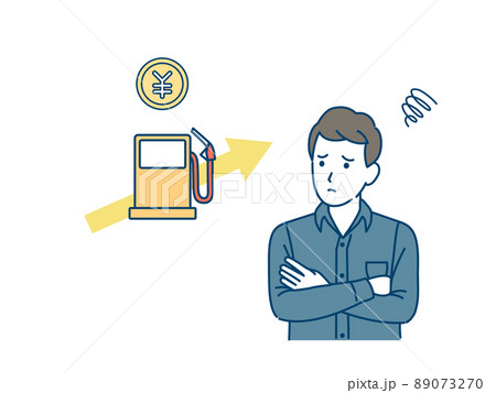 ガソリン　灯油　値上げ　高騰　価格に困る　男性　ガソリン代 89073270