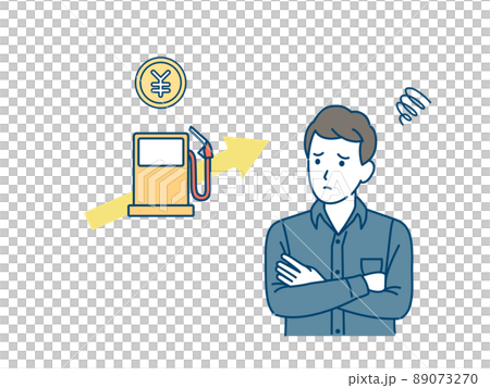 ガソリン　灯油　値上げ　高騰　価格に困る　男性　ガソリン代 89073270