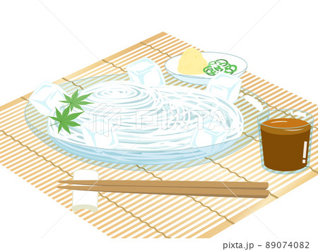 素麺をイメージしたイラスト 89074082
