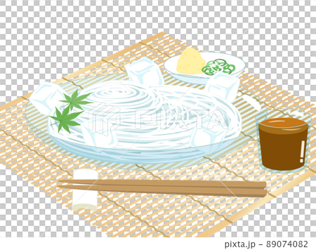 素麺をイメージしたイラスト 89074082