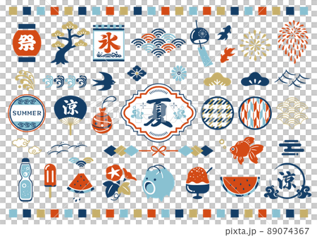 Summer Japanese-style material set 89074367