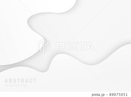 Abstract minimal style of gradient white papercut with halftone decorative. Abstract minimal style of gradient white papercut with halftone decorative. 89075051