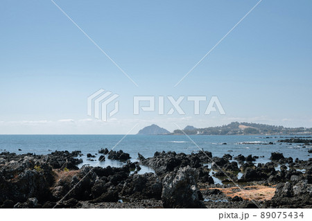 Wimi-ri village seascape, Jeju Olle Trail route 5 in Jeju island, Korea 89075434