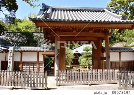 箱根町 早雲寺の山門と新緑 箱根町 早雲寺の山門と新緑 89078194