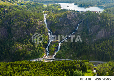 Beautiful Nature Norway. Latefossen Waterfall Odda Norway. Beautiful Nature Norway. Latefossen Waterfall Odda Norway. 89078565