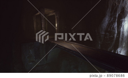 old stone bridge in underground world old stone bridge in underground world 89078686