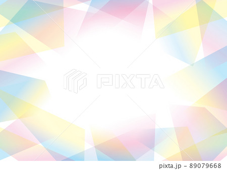 レインボーの透明幾何学模様フレーム 89079668