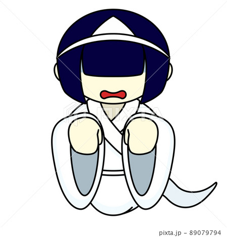 お化けの女の子のイラスト 89079794