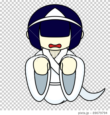 お化けの女の子のイラスト 89079794