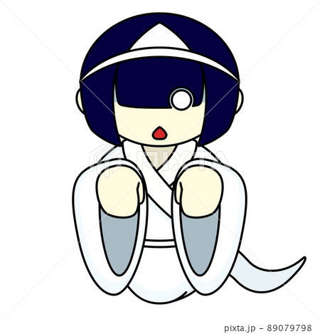 お化けの女の子のイラスト 89079798