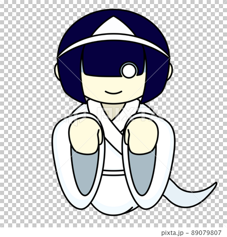 お化けの女の子のイラスト 89079807