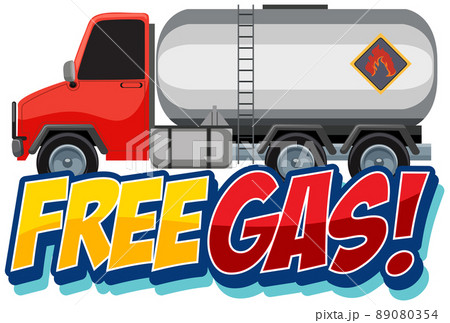 Free gas cartoon word logo design 89080354
