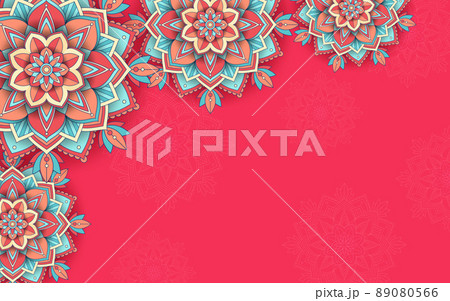 Beautiful mandala background template 89080566