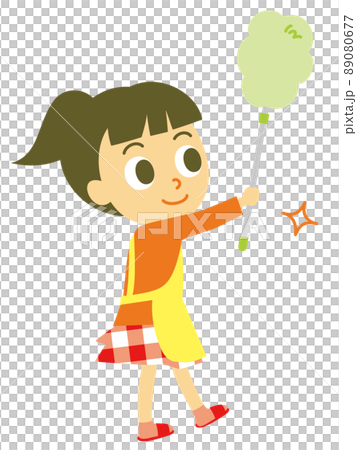 埃取り　掃除　女の子 89080677