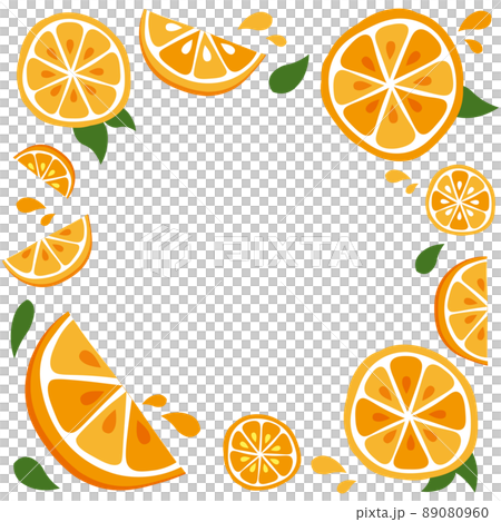 Fresh cut orange decoration frame Fresh cut orange decoration frame 89080960