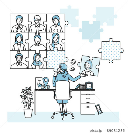 雇用で悩む女性人事担当 雇用で悩む女性人事担当 89081286