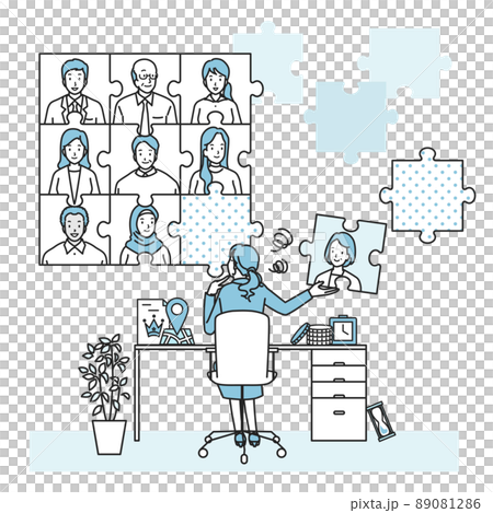 雇用で悩む女性人事担当 雇用で悩む女性人事担当 89081286