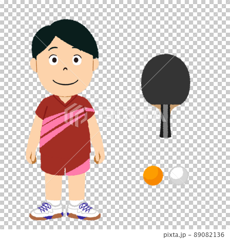 乒乓球男孩插畫 乒乓球男孩插畫 89082136