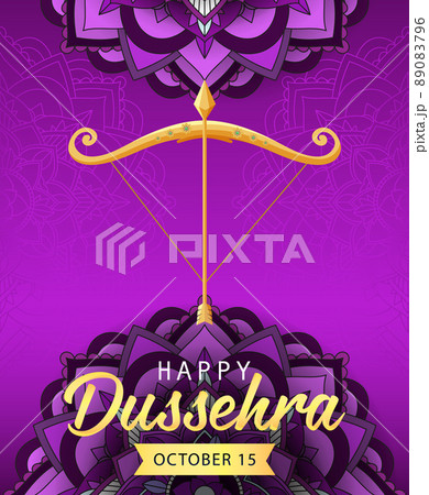 Happy Dussehra Hindu festival poster 89083796