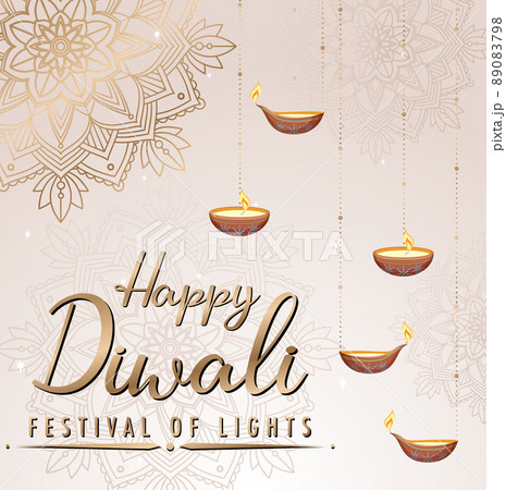 Happy Diwali festival of lights poster Happy Diwali festival of lights poster 89083798