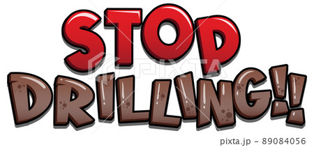 Stop drilling font logo design 89084056