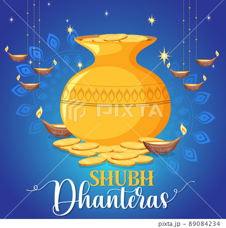 Hindu Shubh Dhanteras day icon 89084234