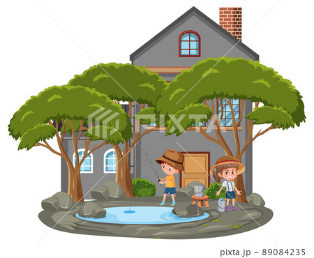 Isolated scene with people cartoon character 89084235