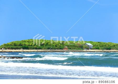 【宮崎県】晴天下の青島（鬼の洗濯板） 89086106