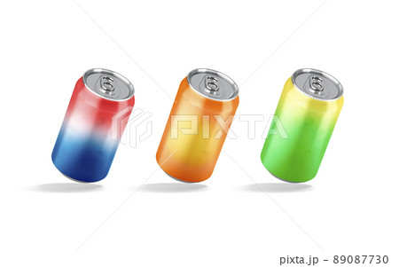 Blank colored aluminum 330 ml soda can mockup, no gravity 89087730