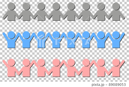 大勢の人が協力してチームを作るイラスト 89089053