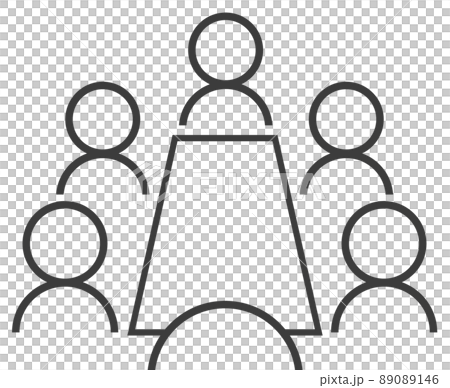 複数の人が集まって会議をしているイラスト 89089146