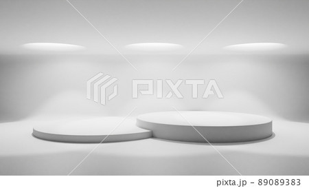 3D background with a podium and light beams from above to showcase your product. 3d rendering 3D background with a podium and light beams from above to showcase your product. 3d rendering 89089383