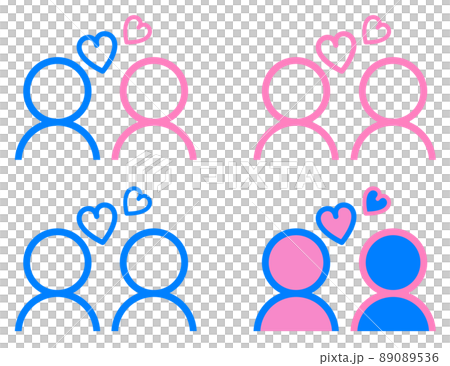 展示男女之間愛情感情和關係的插圖 89089536