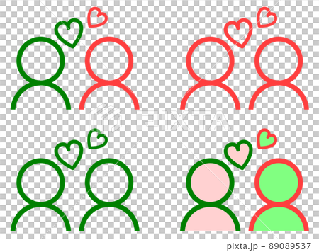 展示男女之間愛情感情和關係的插圖 89089537