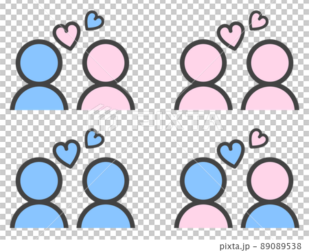 展示男女之間愛情感情和關係的插圖 89089538