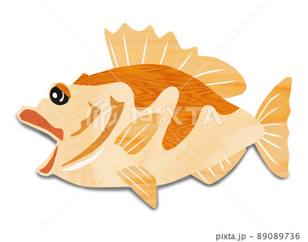 岩礁の獰猛なハンターカサゴ釣ると美味しいよのイラスト素材 0736